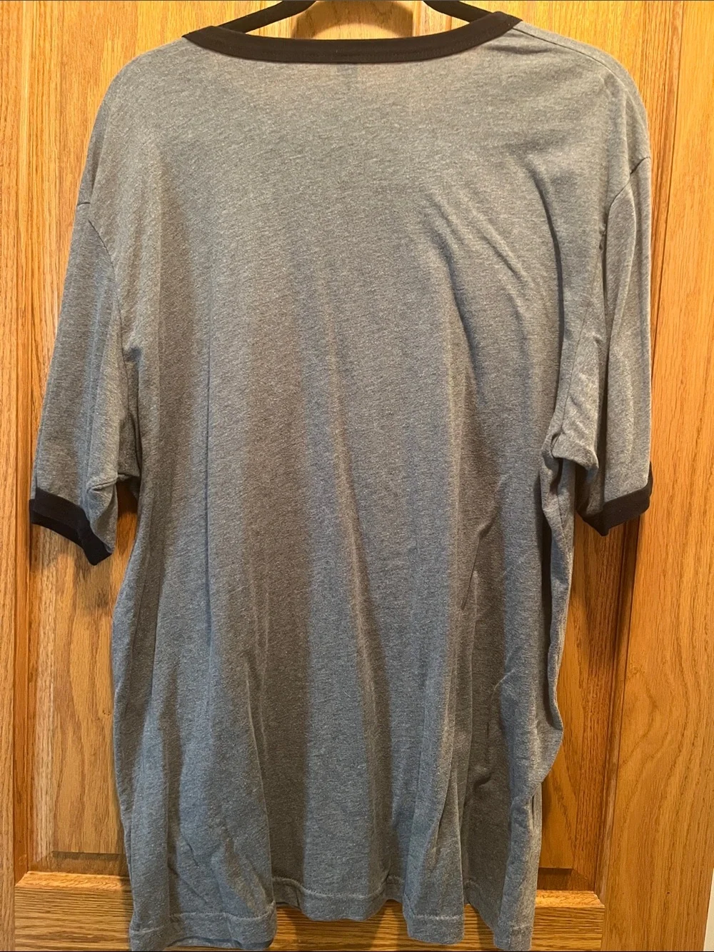 Wilco. Jeff Tweedy. Bella+Canvas Heather Gray Ringer Tee with Black Trim 2Xl